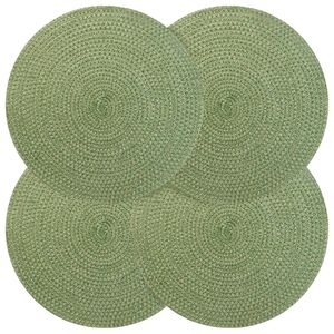 vidaXL Manteles de yute 4 uds. Verde oliva 100% Yute Tossa