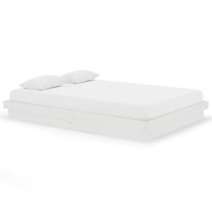 vidaXL Estructura de cama madera maciza blanca 140x200 cm