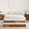vidaXL Cama con almacenamiento con cajón Madera Vieja 140 cm
