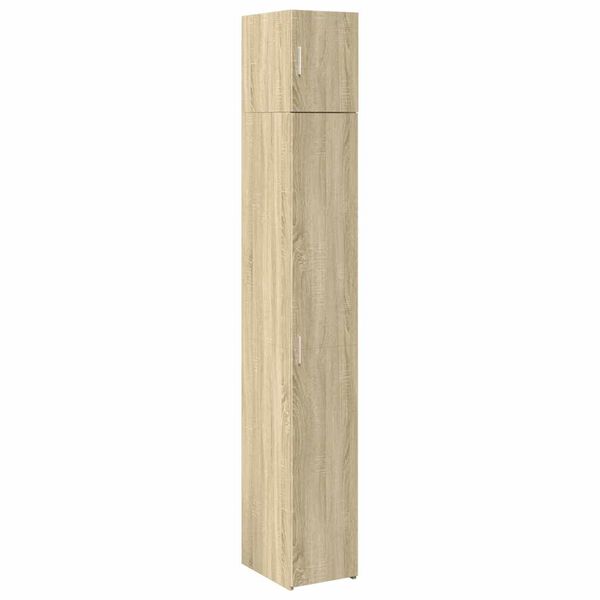 vidaXL Armario estrecho madera ingenier&iacute;a roble Sonoma 30x42,5x225 cm