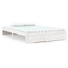 vidaXL Estructura de cama doble sin colch&oacute;n madera blanco 135x190 cm