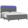 vidaXL Cama tipo Box Spring Gris claro y blanco. 203 x 200 x 128 cm