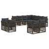 vidaXL Conjunto de sof&aacute;s de jard&iacute;n 11 uds. 11 plaza Gris