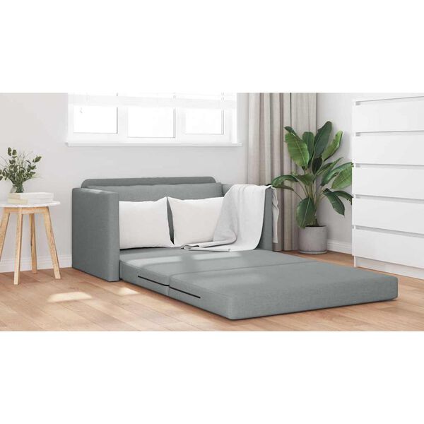 vidaXL Sof&aacute; cama 110cm Gris Claro tela