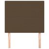 vidaXL Cabecero de cama marr&oacute;n oscuro 80x5x118/128 cm Tela