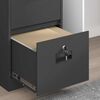 vidaXL Mueble archivador con caj&oacute;n Geom&eacute;trico Negro 44 x 50 x 106.5 cm