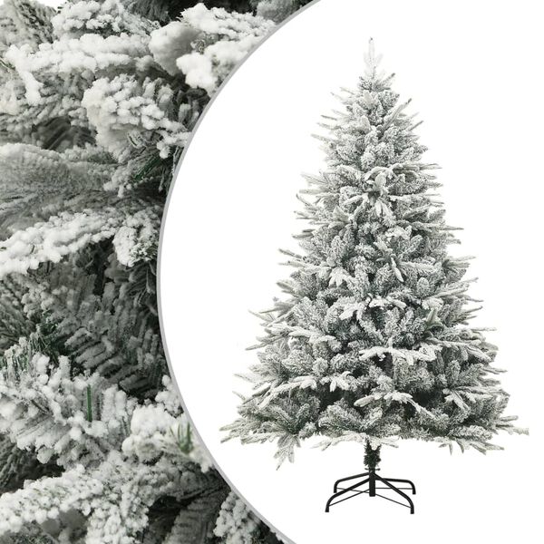 vidaXL Árbol de Navidad artificial con nieve PVC y PE verde 240 cm