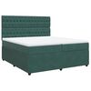 vidaXL Cama box spring con colchón terciopelo verde oscuro 200x200 cm