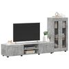 vidaXL Conjunto de mueble de TV con caj&oacute;n FLORIN Gris Concreto
