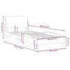 vidaXL Estructura de cama con cabecero Dover tela negro 80x200cm