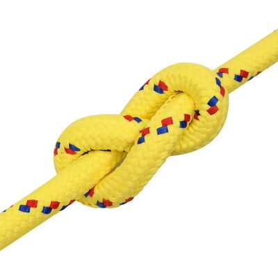 vidaXL Cuerda de barco polipropileno amarillo 20 mm 50 m
