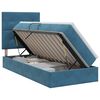 vidaXL Cama con almacenamiento y colch&oacute;n Azul Oscuro 90 x 190 cm