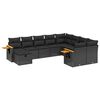 vidaXL Patio Sofa Set 8 plaza Black