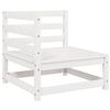 vidaXL Set de sal&oacute;n de jard&iacute;n de 3 piezas blanco madera maciza de pino