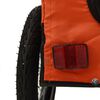 vidaXL Remolque de bicicleta mascotas hierro tela Oxford naranja negro