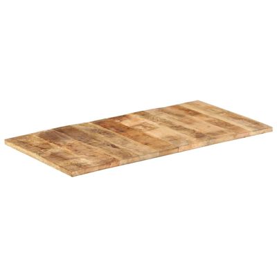 vidaXL Tablero para mesa madera de mango rugosa 120x60x(2,5-2,7) cm