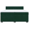 vidaXL Cama box spring con colch&oacute;n terciopelo verde oscuro 200x200 cm