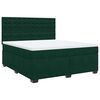 vidaXL Cama box spring con colch&oacute;n terciopelo verde oscuro 180x200 cm