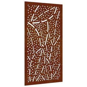 vidaXL Adorno de pared de jard&iacute;n acero corten dise&ntilde;o de hoja 105x55 cm