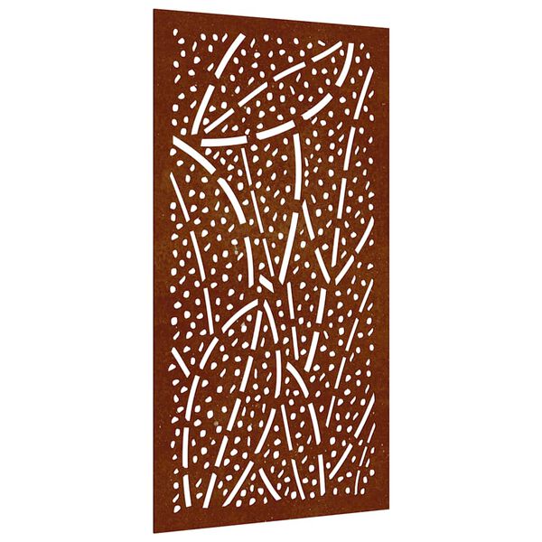 vidaXL Adorno de pared de jard&iacute;n acero corten dise&ntilde;o de hoja 105x55 cm
