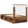 vidaXL Estructura de cama con cabecera Madera vieja 90 x 200 cm