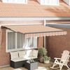 vidaXL Toldo Retr&aacute;ctil Azul y Naranja 350 x 250 cm Aluminio y Tela