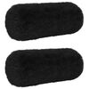 vidaXL Coj&iacute;n con almohada HEERLEN 2 uds. Negro Fleece PV