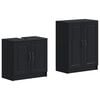 vidaXL Juego de gabinete de ba&ntilde;o de 2 piezas UTRECHT Negro