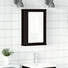 vidaXL Armario con espejo para baño de madera roble negro 42x12x60 cm