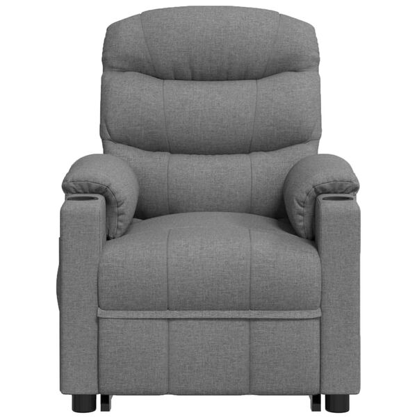 vidaXL Sill&oacute;n de masaje elevable tela gris claro