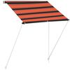 vidaXL Toldo retr&aacute;ctil naranja y marr&oacute;n 150x150 cm