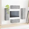 vidaXL Conjunto de mueble de TV 4 pcs Gris Concreto