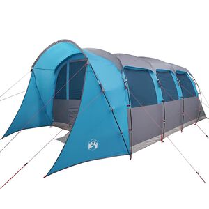 vidaXL Tienda Familiar con techo Azul y gris 576 x 325 x 213 cm