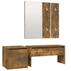 vidaXL Set de muebles de recibidor madera contrachapada roble ahumado