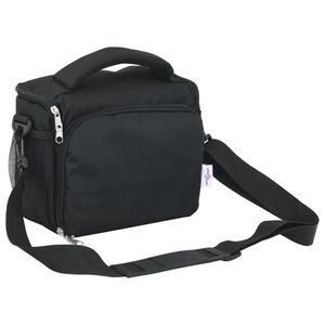 vidaXL Bolso para c&aacute;mara con funda impermeable tela oxford negra