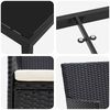 vidaXL Conjunto de Comedor de Jard&iacute;n 5 pcs Negro rat&aacute;n sint&eacute;tico