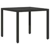 vidaXL Conjunto de Comedor de Jard&iacute;n 3 pcs Negro rat&aacute;n sint&eacute;tico