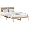 vidaXL Estructura de cama Taup&eacute; 120 x 190 cm Madera de pino macizo