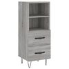 vidaXL Aparador alto madera contrachapada gris Sonoma 34,5x34x180 cm