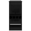 vidaXL Mesa de Bar con estante Roble Negro 90 x 47.5 x 103.5 cm