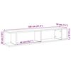 vidaXL Estante pared 2uds madera ingenier&iacute;a roble negro 105x18x20cm