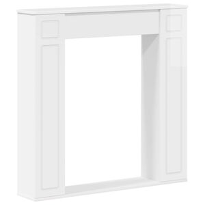 vidaXL Marco de chimenea Blanco Brillante 100 x 20 x 100 cm