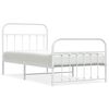 vidaXL Estructura cama sin colch&oacute;n con estribo metal blanco 100x190 cm