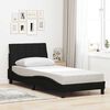 vidaXL Estructura de cama sin colch&oacute;n Hanko tela negro 80x200 cm