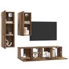 vidaXL Conjunto de mueble de TV 4 pcs Madera envejecida