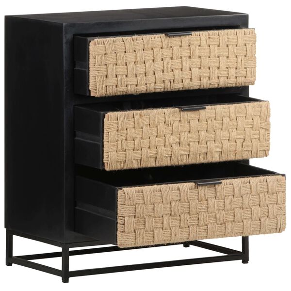 vidaXL Aparador de madera maciza de mango 60x35x70 cm