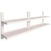 vidaXL Estanter&iacute;as flotantes 2 niveles 2 uds acero inoxidable 240x30cm