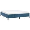 vidaXL Estructura de cama sin colch&oacute;n terciopelo azul oscuro 160x200cm