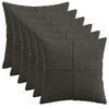 vidaXL Funda de almohada 6 uds. ALMELO Gris antracita 40 x 40 cm pana