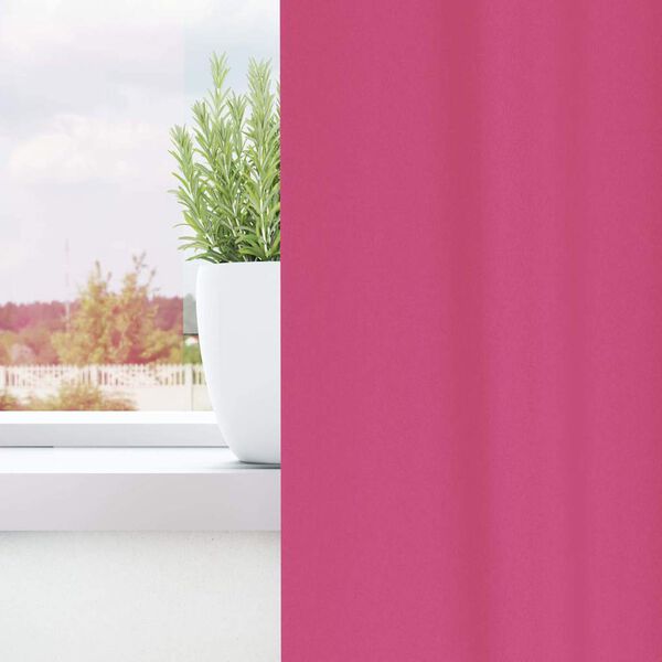 vidaXL Cortinas Opacas con Anillas 2 pcs Rosa Brillante 140 x 140 cm